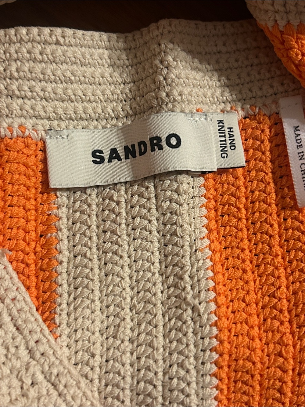 SANDRO Cropped striped crochet top
Orange Beige Original Price $220 - Picture 7 of 9